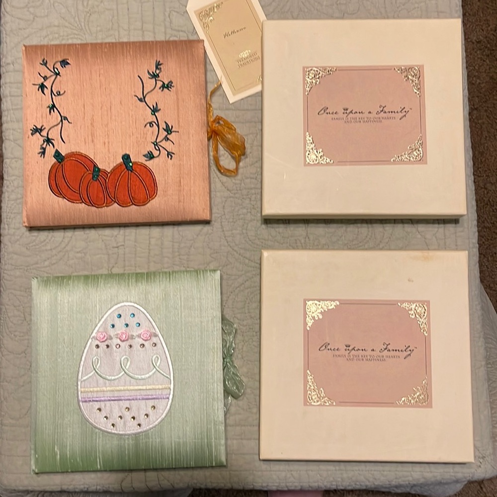 Once Upon a Family treasured traditions Halloween and Easter albums set of 2.